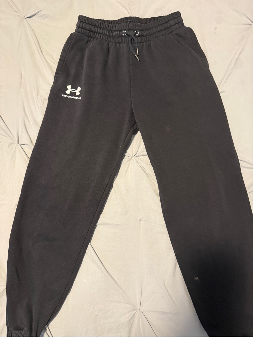 Under Armour Boys Black Jogger Sweatpants with Logo
